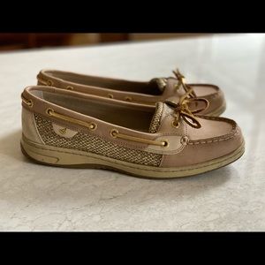 Sperrys Gold Sparkle Flats Size 9M